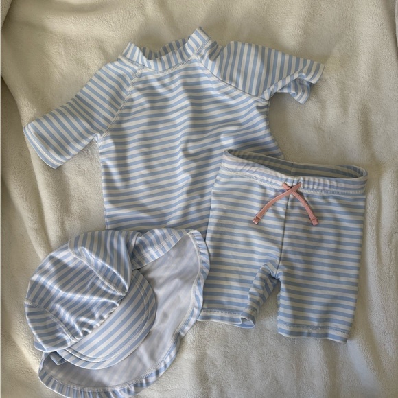 Snapper Rock Navy and White Striped Swimwear - Picture 12 of 15